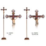 阿尔卑斯木雕-锡耶纳仿古巴洛克游行十字架（Processional Cr Siena cross baroque antique）-彩色-多尺寸