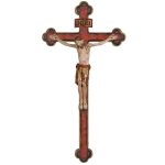 阿尔卑斯木雕-圣达弥盎金色巴洛克十字架基督（Corp S Damiano cross baroque gold）-彩色-多尺寸