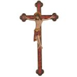 阿尔卑斯木雕-契马布埃金色巴洛克十字架基督（Corpus Cimabue cross baroque gold）-彩色-多尺寸