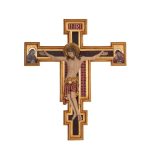 阿尔卑斯木雕-契马布埃十字架基督（Crucifix Cimabue）-彩色-多尺寸