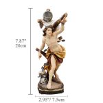 【现货】阿尔卑斯木雕-巴斯弟盎（St Sebastian）-彩色-20cm - 图片 2