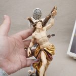 【现货】阿尔卑斯木雕-巴斯弟盎（St Sebastian）-彩色-20cm - 图片 5