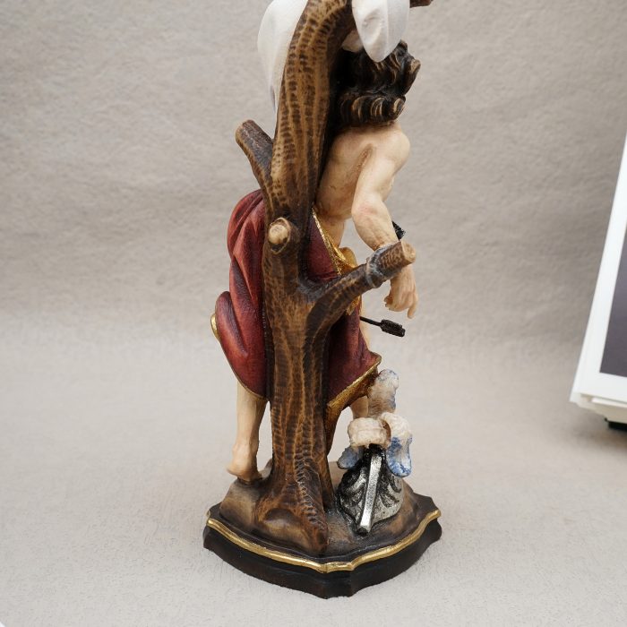 【现货】阿尔卑斯木雕-巴斯弟盎（St Sebastian）-彩色-20cm - 图片 4