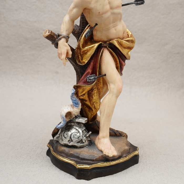 【现货】阿尔卑斯木雕-巴斯弟盎（St Sebastian）-彩色-20cm - 图片 6