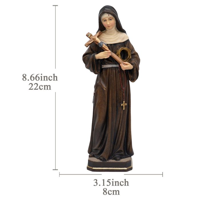 【现货】阿尔卑斯木雕-圣妇丽达（St Rita）-彩色-22cm - 图片 2
