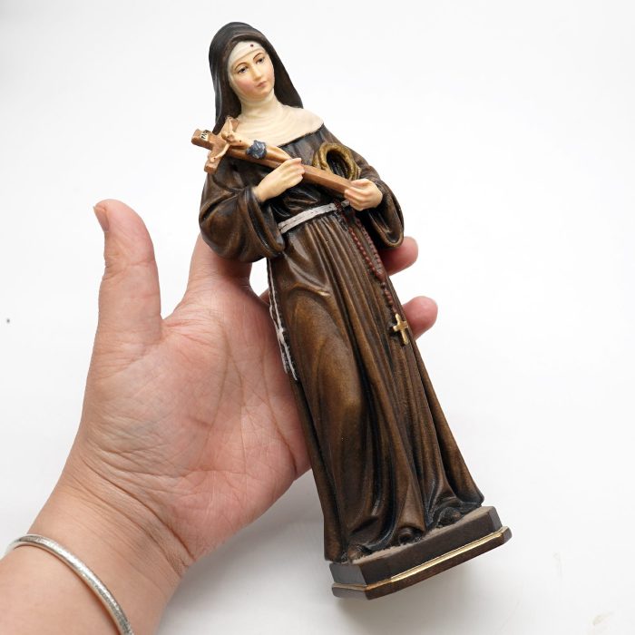 【现货】阿尔卑斯木雕-圣妇丽达（St Rita）-彩色-22cm - 图片 9
