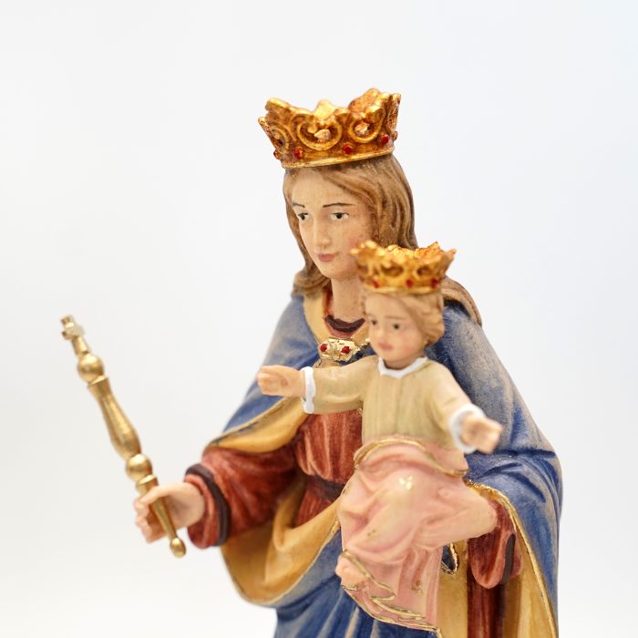 【现货】阿尔卑斯木雕-圣母进教之佑（Our Lady Help of Christians Regina coeli）-彩色-20cm - 图片 5