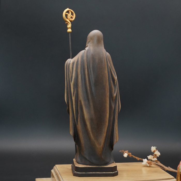 【现货】阿尔卑斯木雕-圣像（St Benedict）-彩色-20cm - 图片 2