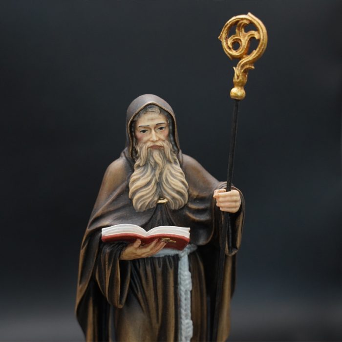 【现货】阿尔卑斯木雕-圣像（St Benedict）-彩色-20cm - 图片 7