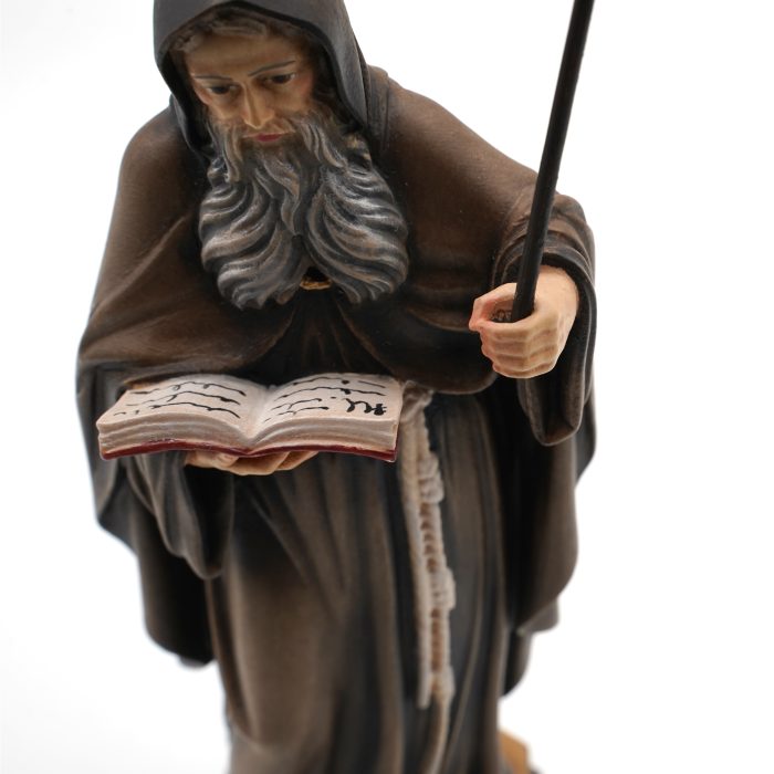 【现货】阿尔卑斯木雕-圣像（St Benedict）-彩色-20cm - 图片 3