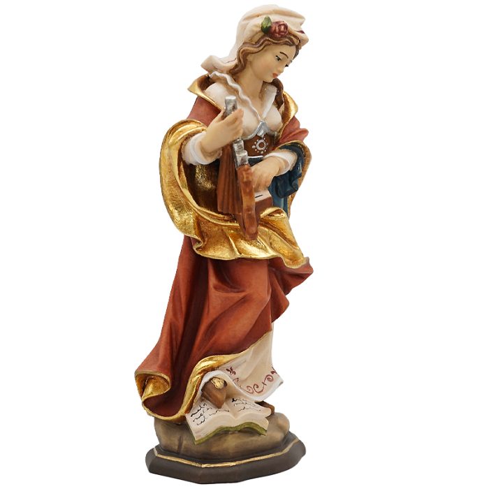 【现货】阿尔卑斯木雕-圣则济利亚（St Cecilia）-彩色-20cm - 图片 2