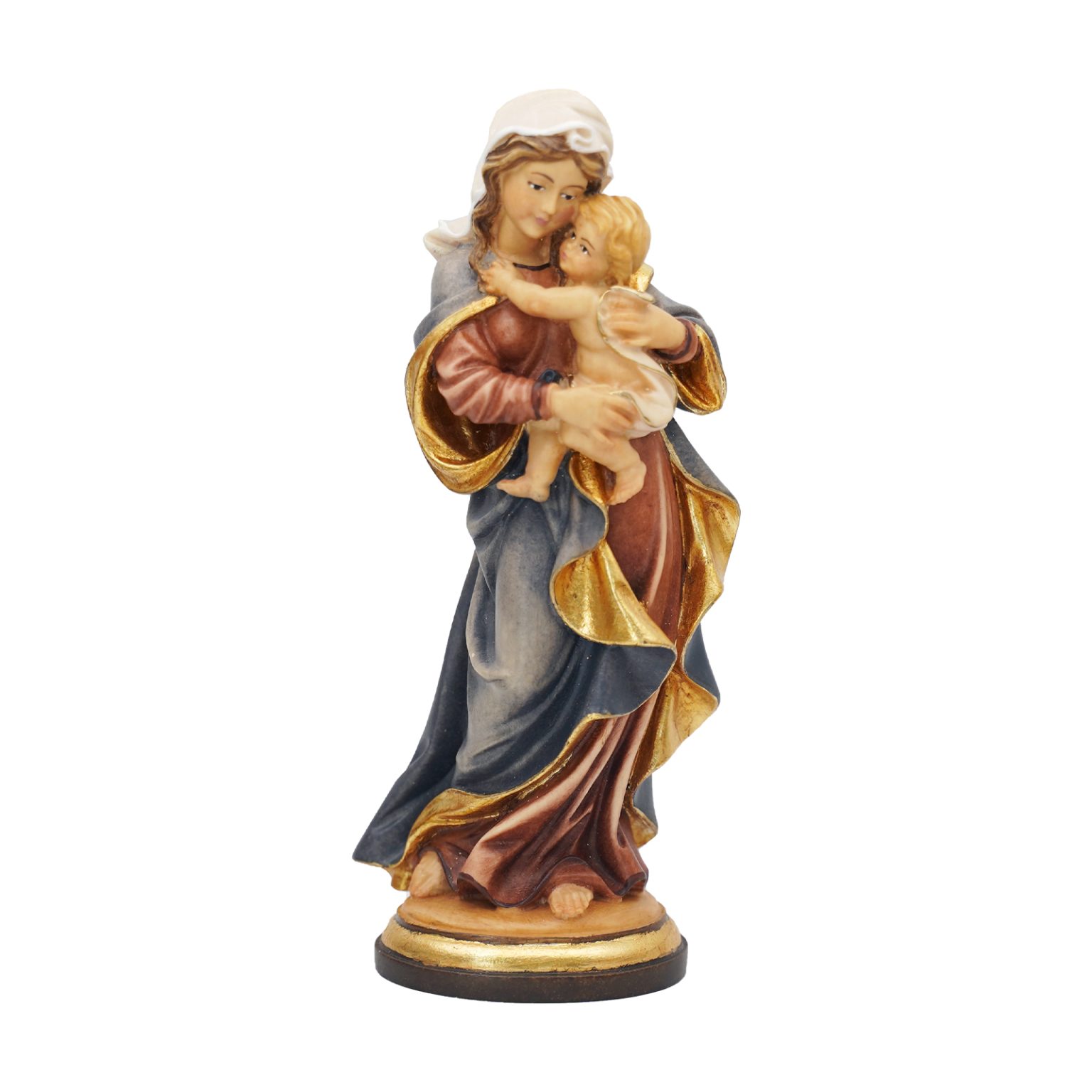 【现货】阿尔卑斯木雕-拉斐尔圣母（Madonna Raffaelo）-彩色-20cm