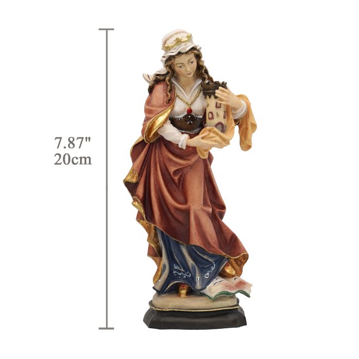 【现货】阿尔卑斯木雕-圣芭芭拉（St Barbara）-彩色-20cm - 图片 2