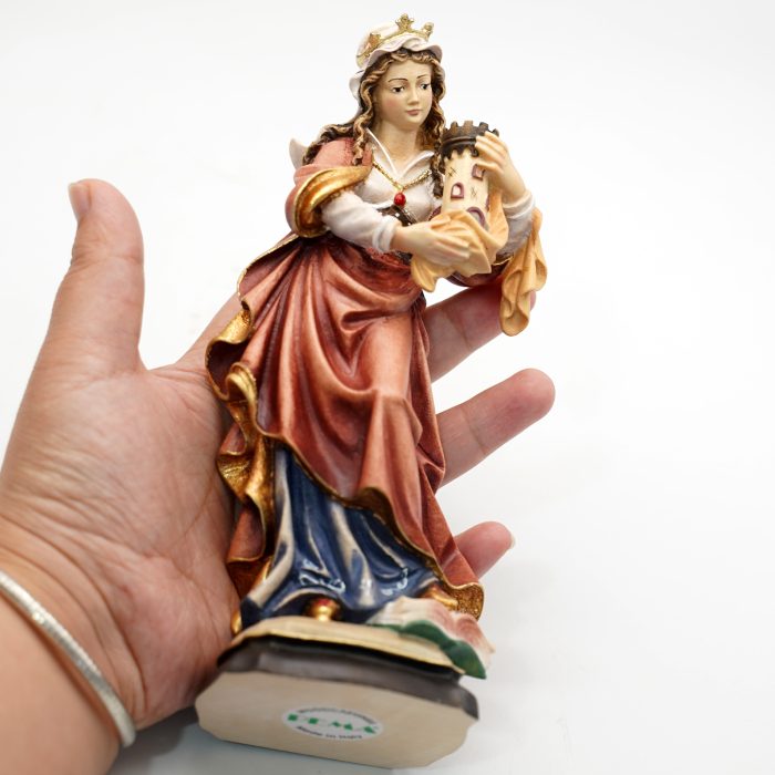 【现货】阿尔卑斯木雕-圣芭芭拉（St Barbara）-彩色-20cm - 图片 3