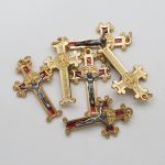 捡漏-DIY十字架-圣本笃-合金-金色红珐琅-3.8x2.5cm - 图片 3