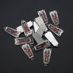 DIY三通-圣家-锌合金-银色红珐琅-2.3x1.1cm