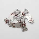 捡漏-合金圣牌-耶稣圣心-红珐琅带圈-1.8x1.35cm - 图片 3