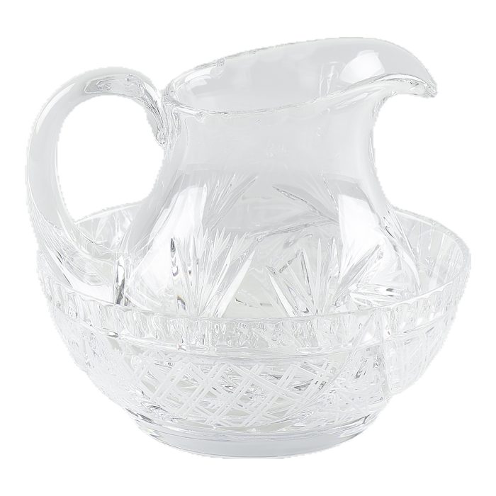 水晶玻璃洗手壶与接盘-小型圆腹款-约200ml